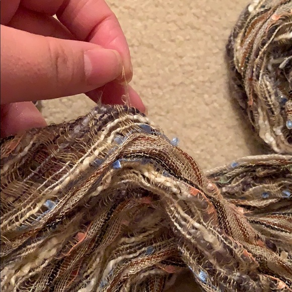 Sparkle scarf with small tassels cute gold fashion - Picture 5 of 8